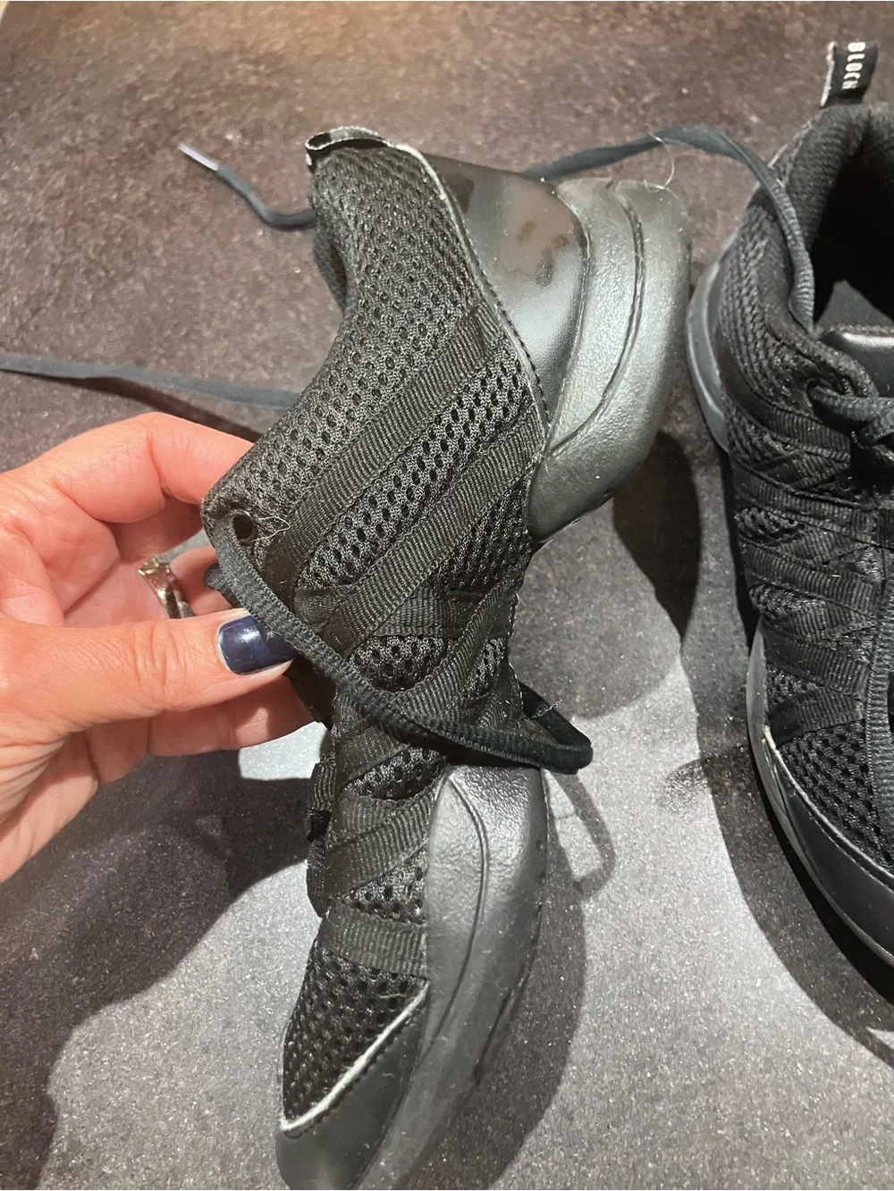 BLOCH Boost Mesh Split Sole Dance Sneakers Black Women’s 7.5 SO524L
